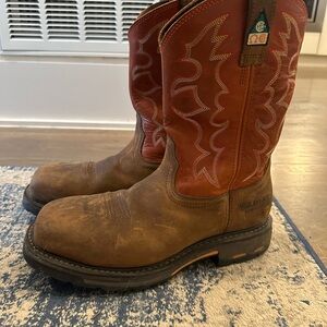 Ariat Red and Brown Leather Boots